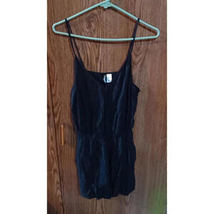 Women's Divided Solid Black Romper Size 10